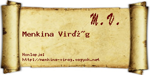 Menkina Virág névjegykártya
